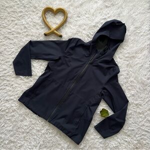 Uniqlo Women's Black Hooded Raincoat